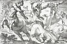 Hercules and the Centaurs, 1608. Creators: Nicolaus van Aelst, Antonio Tempesta