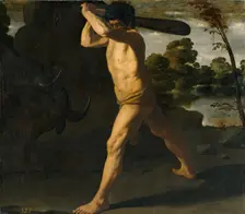 Hercules and the Cretan Bull, 1634. Creator: Francisco de Zurbaran