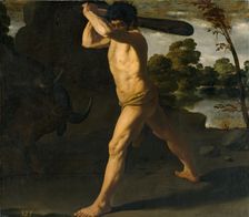 Hercules and the Cretan Bull, 1634. Creator: Francisco de Zurbaran