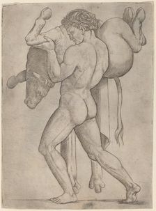 Hercules and the Cretan Bull, c. 1514/1515. Creator: Giovanni Antonio da Brescia
