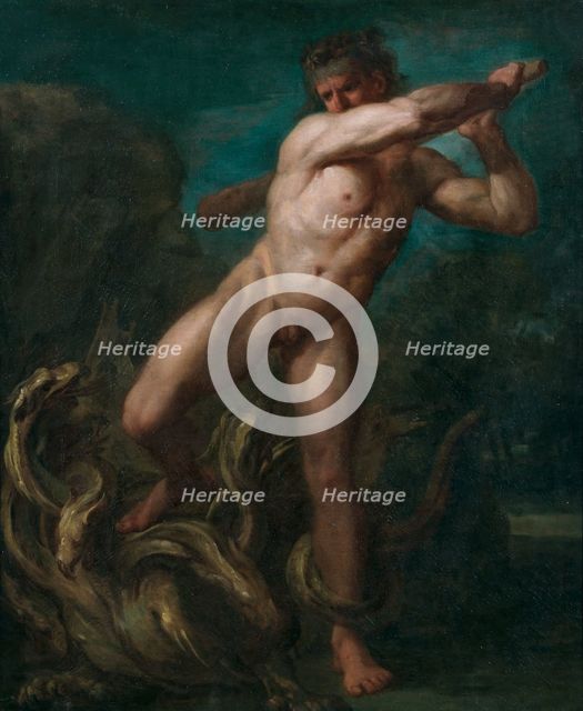 Hercules and the Hydra, 18th century. Creator: George Michael Moser.