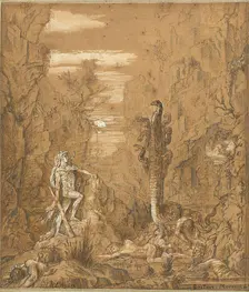 Hercules and the Hydra of Lerna, c. 1876. Creator: Gustave Moreau
