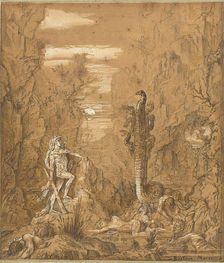 Hercules and the Hydra of Lerna, c. 1876. Creator: Gustave Moreau
