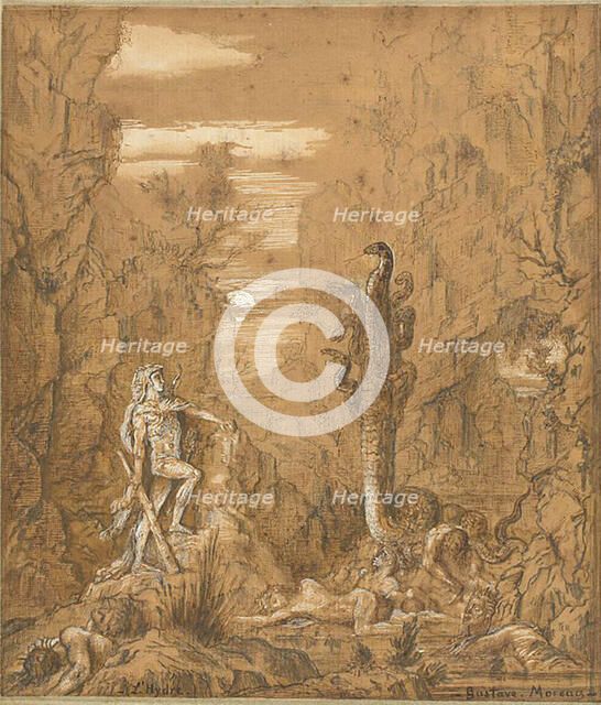 Hercules and the Hydra of Lerna, c. 1876. Creator: Gustave Moreau.