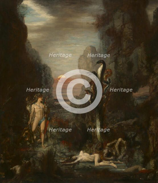 Hercules and the Lernaean Hydra, 1875/76. Creator: Gustave Moreau.
