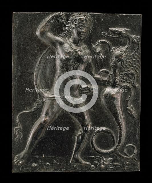 Hercules and the Lernaean Hydra, late 15th - early 16th century. Creator: Moderno.