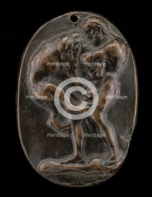 Hercules and the Nemean Lion, 15th century. Creator: Unknown.