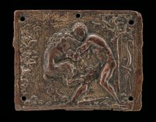 Hercules and the Nemean Lion, late 15th - early 16th century. Creator: Moderno
