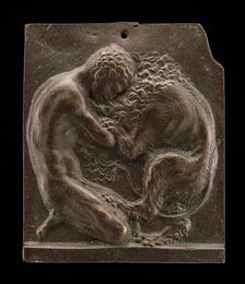 Hercules and the Nemean Lion, late 15th - early 16th century. Creator: Moderno