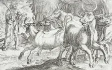 Hercules and the Oxen of Geryones, 1608. Creators: Antonio Tempesta, Nicolaus van Aelst