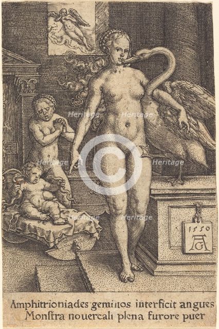 Hercules as a Child, 1550. Creator: Heinrich Aldegrever.