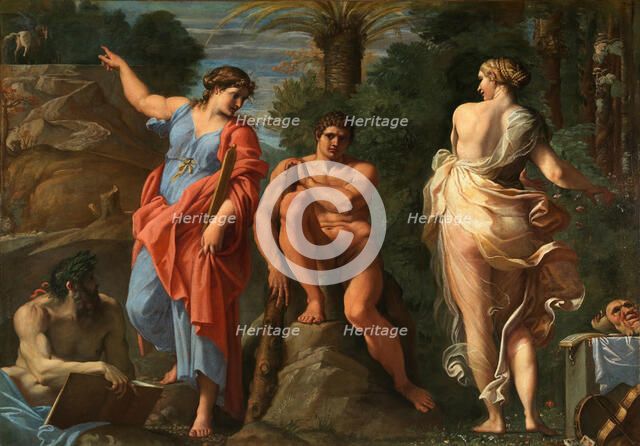 Hercules at the crossroads, 1596. Creator: Carracci, Annibale (1560-1609).