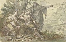 Hercules at the crossroads, 1677-1755. Creator: Elias van Nijmegen