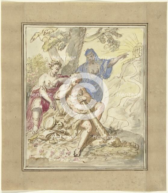 Hercules at the crossroads, 1677-1755. Creator: Elias van Nijmegen.