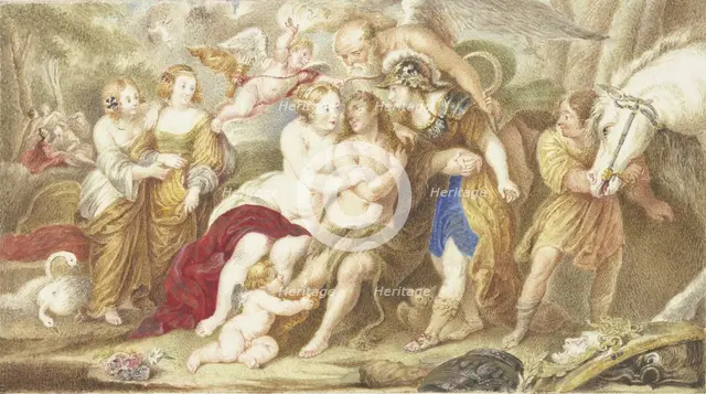 Hercules at the crossroads. Creator: Arnold Houbraken.