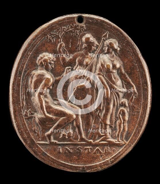 Hercules between Minerva and Venus. Creator: Valerio Belli.