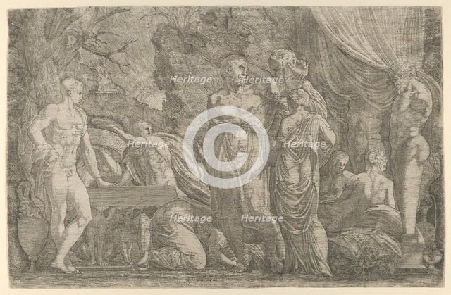 Hercules dressed as a Woman, 1540-56. Creator: Leon Davent.