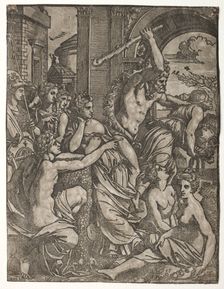 Hercules Driving Envy from the Temple of the Muses, 1522-24. Creator: Ugo da Carpi (Italian, c. 1479-c. 1532)