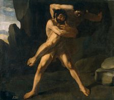 Hercules fighting with Antaeus, 1634. Creator: Francisco de Zurbaran