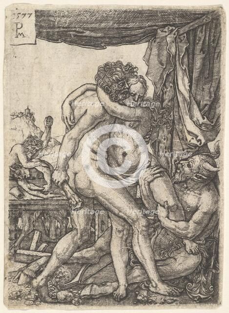 Hercules Fighting the Centaurs, 1577. Creator: Master PM.