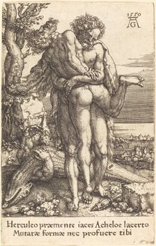 Hercules Fighting the Rivergod Achelus, 1550. Creator: Heinrich Aldegrever