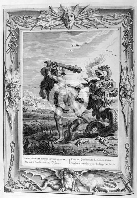 Hercules fights the Lernian hydra, 1733. Artist: Bernard Picart