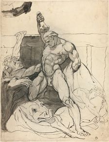 Hercules Killing the Mares of Diomedes, 1800/05. Creator: Henry Fuseli