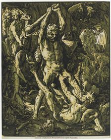 Hercules killing Cacus, 1588. Creator: Goltzius, Hendrick (1558-1617)