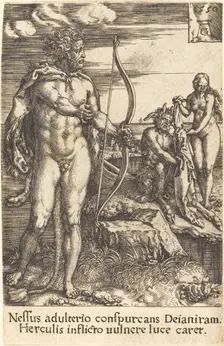 Hercules Killing Nessus, 1550. Creator: Heinrich Aldegrever
