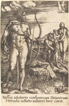 Hercules Killing Nessus, 1550. Creator: Heinrich Aldegrever
