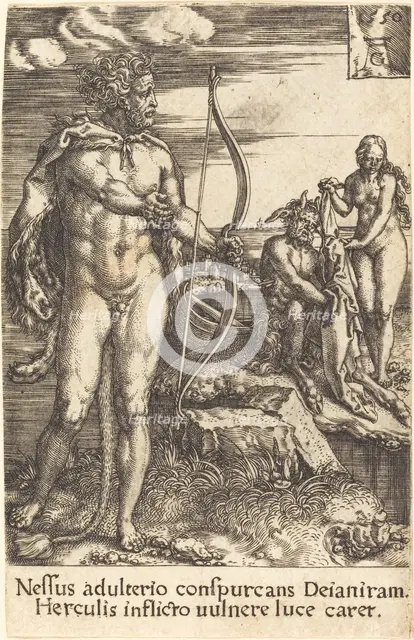 Hercules Killing Nessus, 1550. Creator: Heinrich Aldegrever.