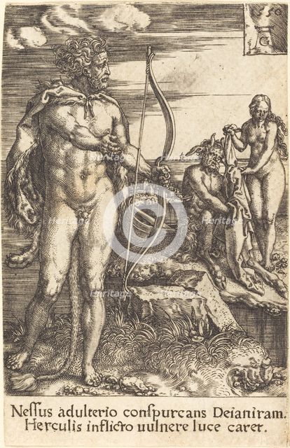 Hercules Killing Nessus, 1550. Creator: Heinrich Aldegrever.