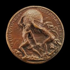 Hercules Helping Atlas to Bear the Globe [reverse], 1629. Creator: Jean Warin