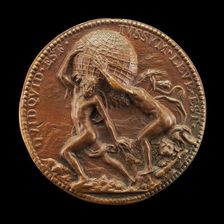 Hercules Helping Atlas to Bear the Globe [reverse], 1629. Creator: Jean Warin