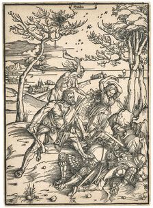 Hercules (Hercules kills the molannids Hercules and Cacus), c1496. Creator: Dürer; Albrecht (1471-1528)