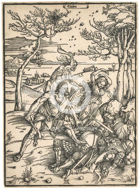 Hercules (Hercules kills the molannids Hercules and Cacus), c1496. Creator: Dürer; Albrecht (1471-1528).