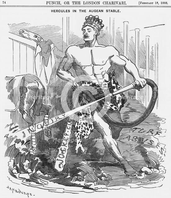 'Hercules in the Augean Stable', 1888. Artist: Unknown