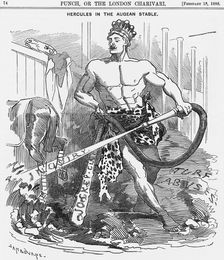 Hercules in the Augean Stable 1888. Creator: Unknown