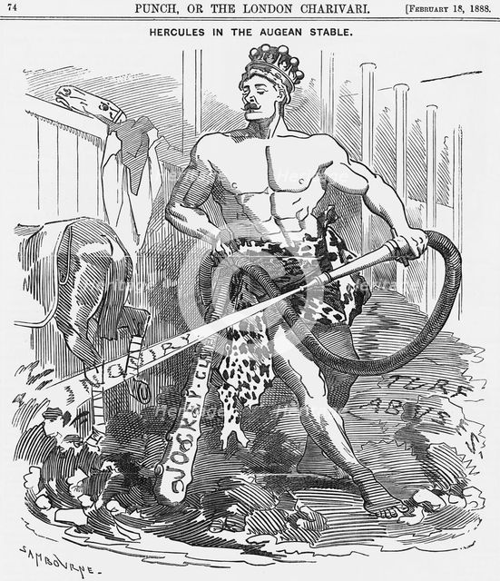 'Hercules in the Augean Stable', 1888. Creator: Unknown.
