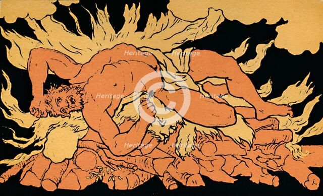 'Hercules on Mount Oeta', 1880. Artist: Picart.