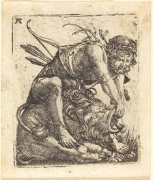 Hercules Overcoming the Nemean Lion, c. 1520/1525. Creator: Albrecht Altdorfer