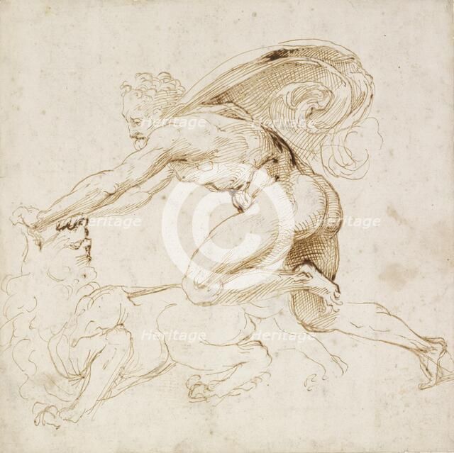 Hercules overpowering a Lion, c1500-1520. Artist: Raphael.