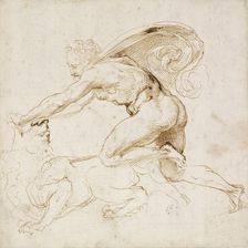 Hercules overpowering a Lion, c1500-1520. Artist: Raphael