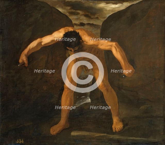 Hercules Separates Mounts Calpe and Abylla, 1634. Creator: Francisco de Zurbaran.