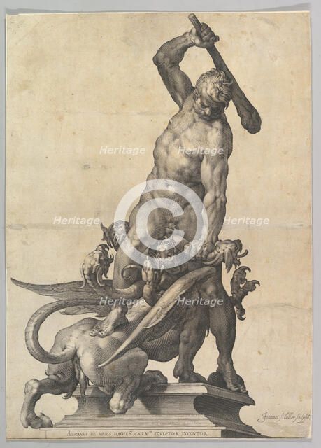 Hercules Slaying the Hydra, ca. 1602. Creator: Jan Muller.