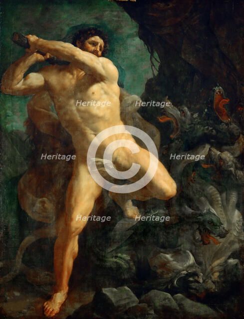 Hercules Slaying the Hydra of Lerna, 1620-1621. Creator: Reni, Guido (1575-1642).
