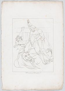 Hercules Slays Diomedes and his Flesh-Eating Mares (Apollodorus, II, 5, 8 and Quintus Smyr..., 1806. Creator: Johann Heinrich Lips