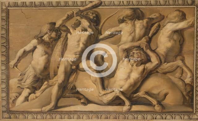 Hercules Slays the Centaurs (Jupiter Defeating the Centaurs), 1645-1650. Creator: Jacob van Campen.