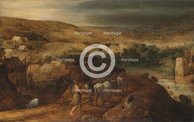 Hercules Steals the Oxen of Geryon, 1590-1635. Creator: Joos de Momper, the younger.