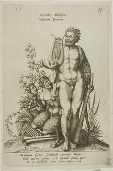 Hercules, plate 16 from Parnassus Biceps, 1601. Creator: Robert Boissard